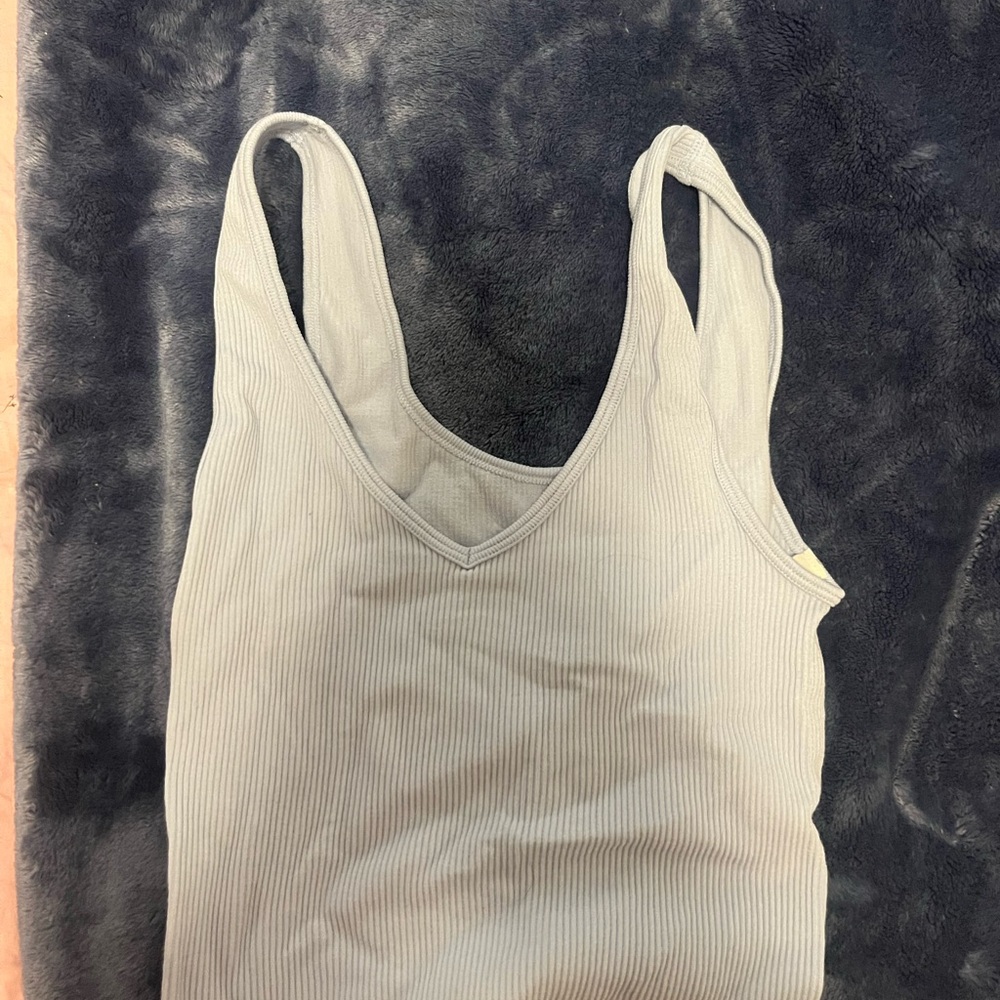 Aeropostale Ribbed Light blue Tank Top